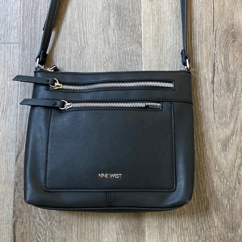 Black Nine West Faux Leather Purse